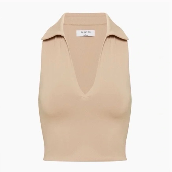 Babaton contour polo tank - Clay (tan) - worn once - Picture 1 of 1